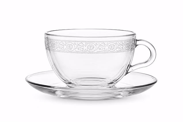 Szklanki do cappuccino ze spodkiem-zestaw 6szt Venezia