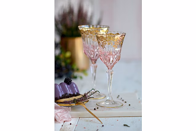 Spring-SC-eleganckie kieliszki do wina 220ml ze złotem