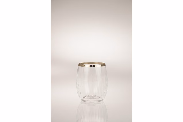 Faro Platin Optic-FPOE-szklanki niskie 300ml z platynowym paskiem
