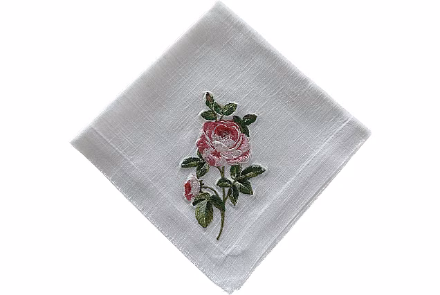 Serwetka haftowana-Pink Rose