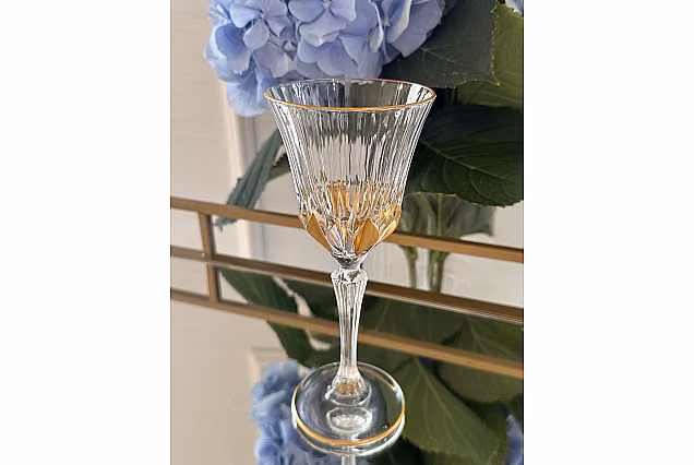 Marigold-MH-luksusowe kieliszki do wina 220ml ze złotym zdobieniem