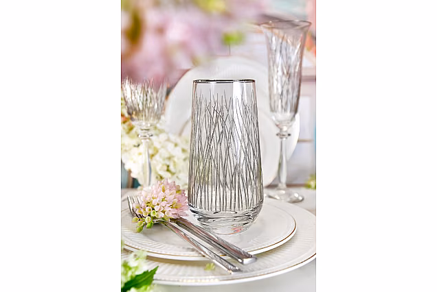 Bloom Platin-BPD- eleganckie szklanki do drinków z platyną 6szt
