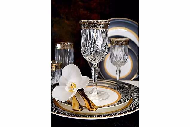 Zestaw 2 szt do wina 230ml dekorowane Opera Platin